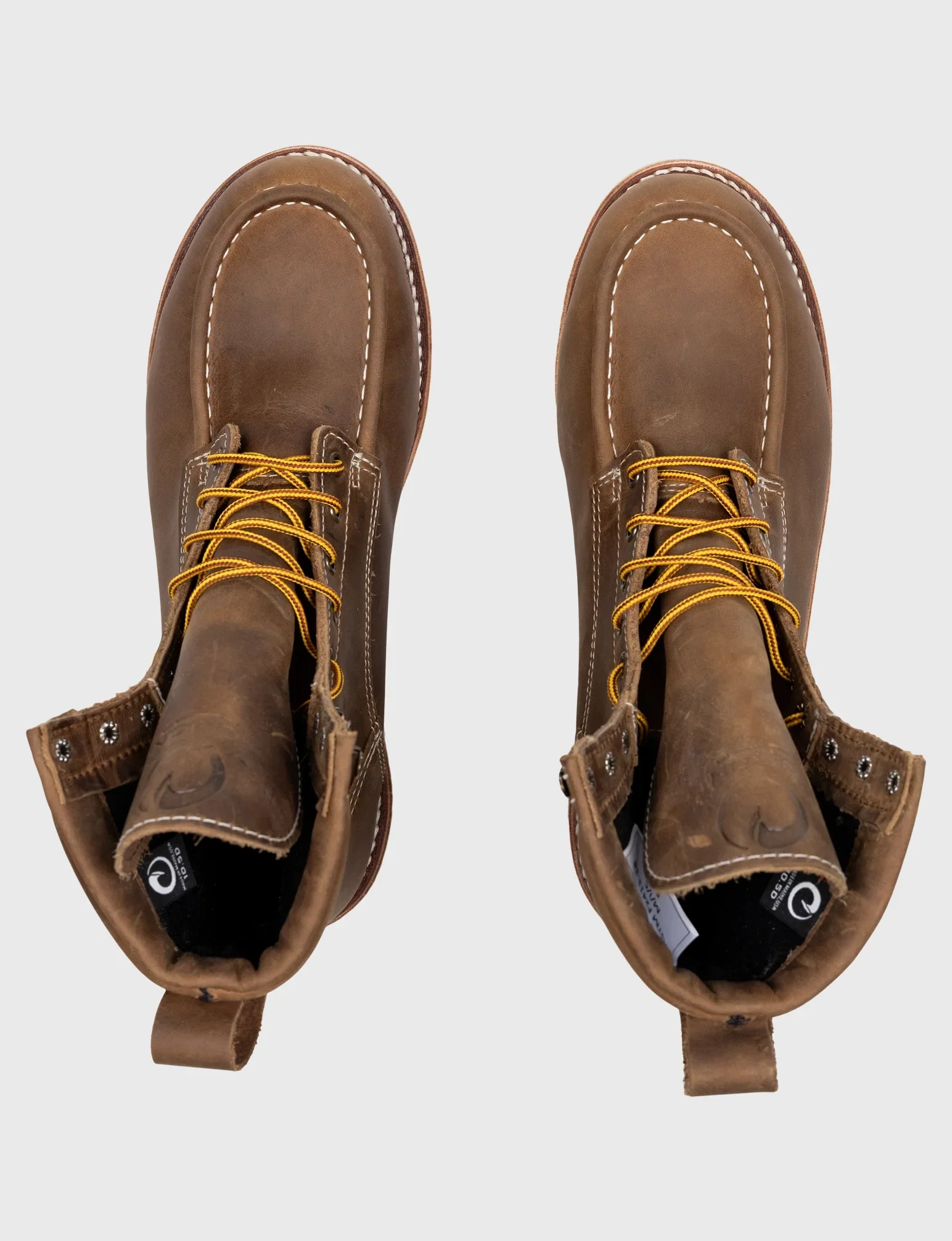 MAINE MOC STEEL TOE BOOT 8" - NATURAL WEDGE SOLE - GRADED QUALITY - Image 14