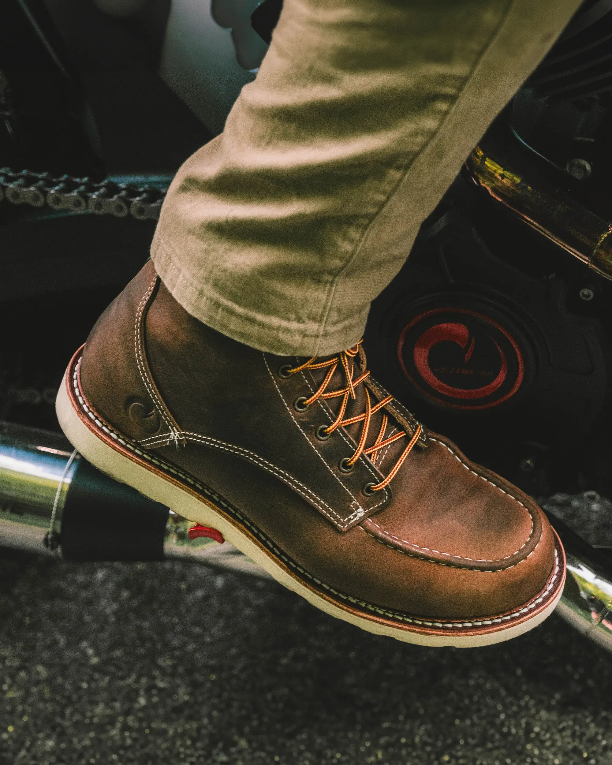 MAINE MOC TOE BOOT - NATURAL WEDGE SOLE - Image 7