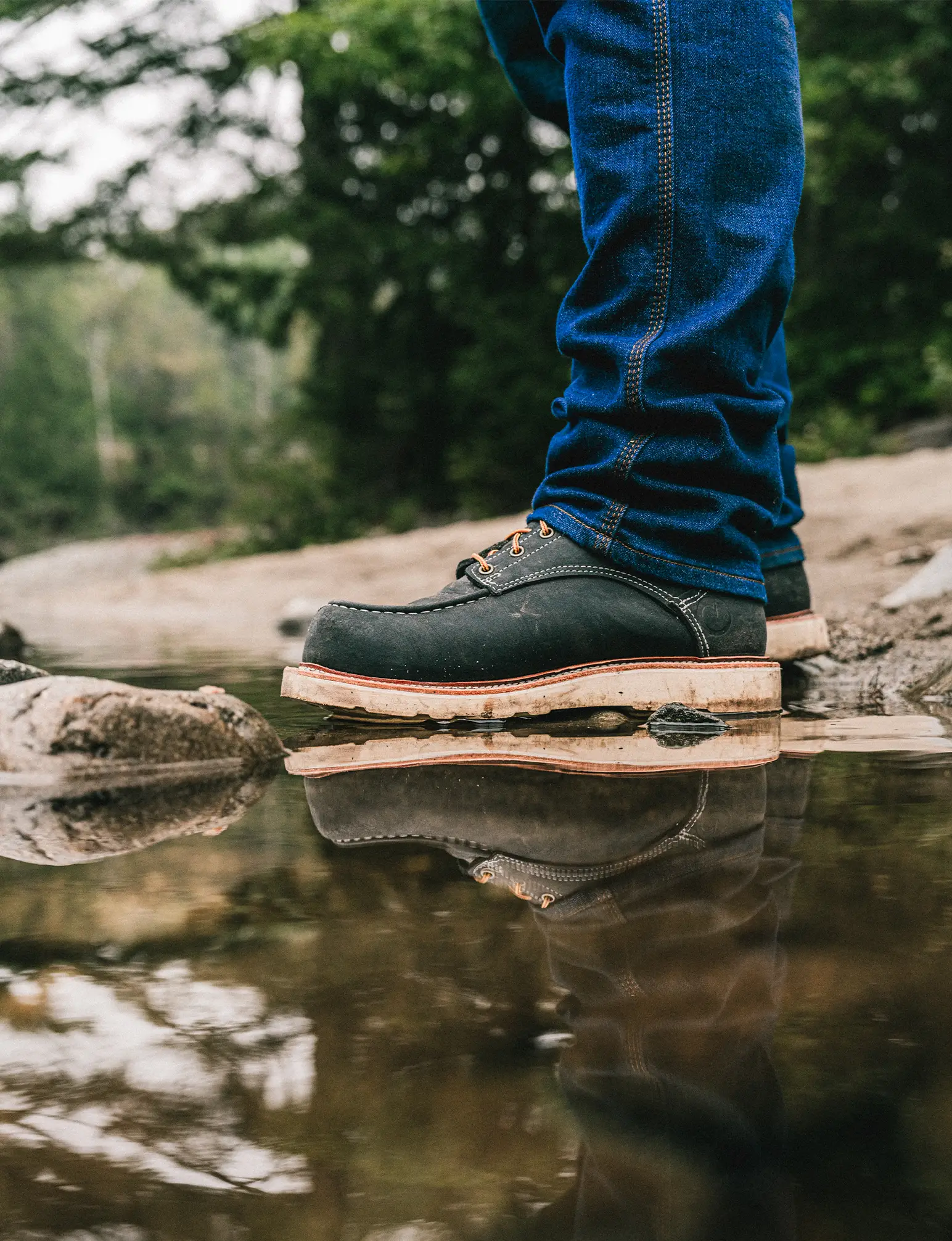 MAINE MOC TOE BOOT - NATURAL WEDGE SOLE - Image 8